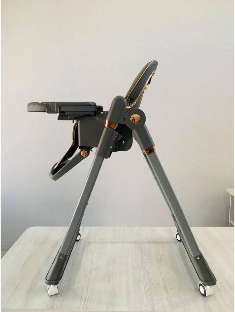 The Kidilo high chair features a modern design and an elegant gray color, providing comfort and safety for your child during mealtime. It is equipped with a comfortable, padded seat and a safety harness to keep the child secure (Gray).