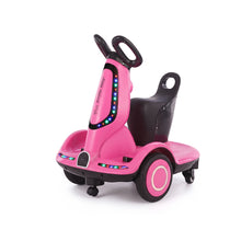 A multifunctional electric scooter for children; a four-wheeled electric scooter for little ones featuring a two-wheel drive system, as well as sound and light effects; suitable for children aged 3 to 7 years.