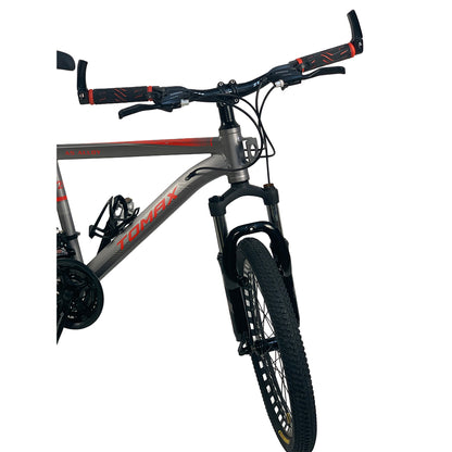 Tomax 26-inch bike – disc brakes and front suspension for a comfortable and safe ride .Gray