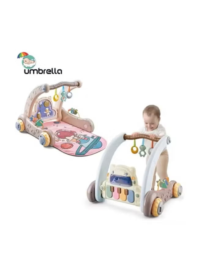 4 in 1 Baby Play Mat, Baby Grooming Center with Walker