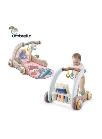 4 in 1 Baby Play Mat, Baby Grooming Center with Walker