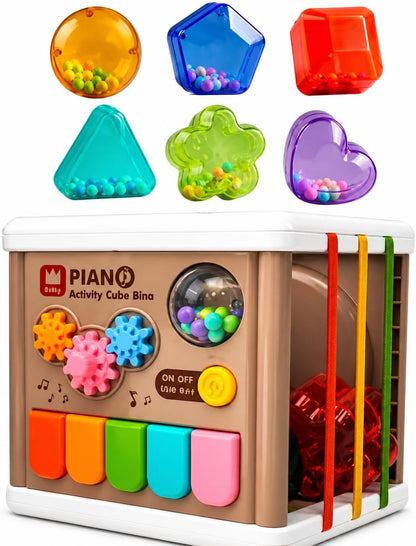 A 9-in-1 multifunctional educational toy for children – fostering skill development and intelligence, brought to you by Happy Kiddo! 🎹🧸✨