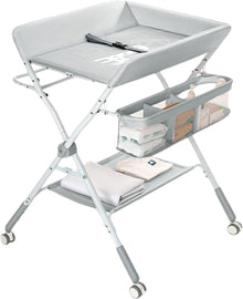 Diaper Changing Table, Foldable, Diaper Changing, Diaper Table, Portable Storage, Comes with Wheels, Baby Care, Bedroom, Diaper Changing Table, Diaper Changing Table, Side Rack, Storage Shelf, Nursery