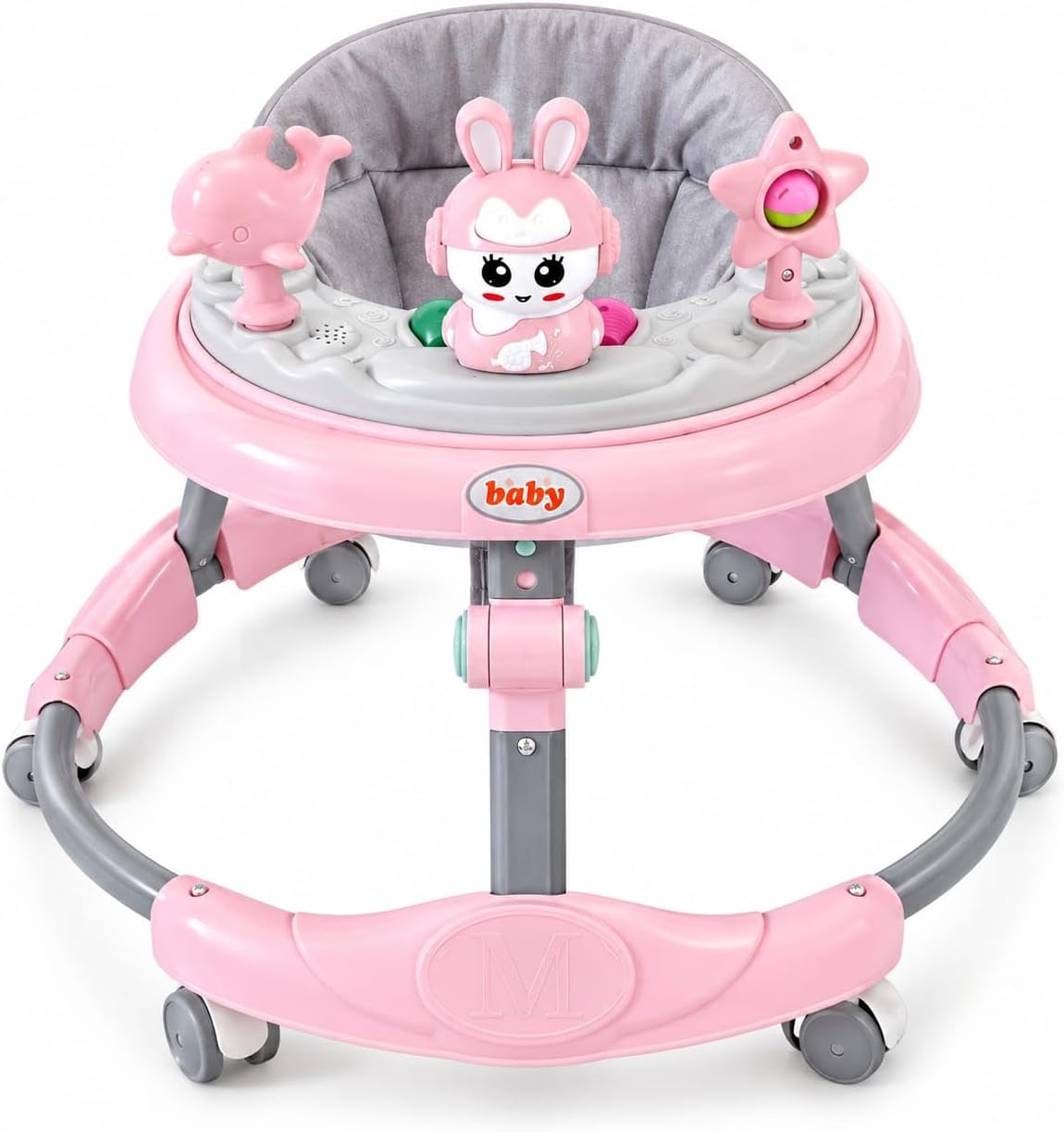 Happy Kiddo Adjustable Sit-to-Stand Educational Baby Walker with Activity Center – Ensure Your Baby’s Complete Comfort.