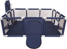 Create a safe and fun indoor play area with this all-in-one playpen from Happy Kiddo! It allows your little one to explore and develop skills in a secure environment, giving you peace of mind while you keep an eye on them throughout the day (Navy Blue).
