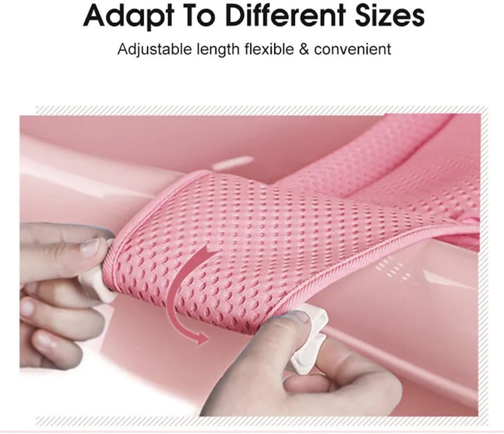 🛁 Safe Mesh Baby Bath Cushion – Comfort, safety, and unrestrained fun! In pink, from Happy Kiddo! 👶✨