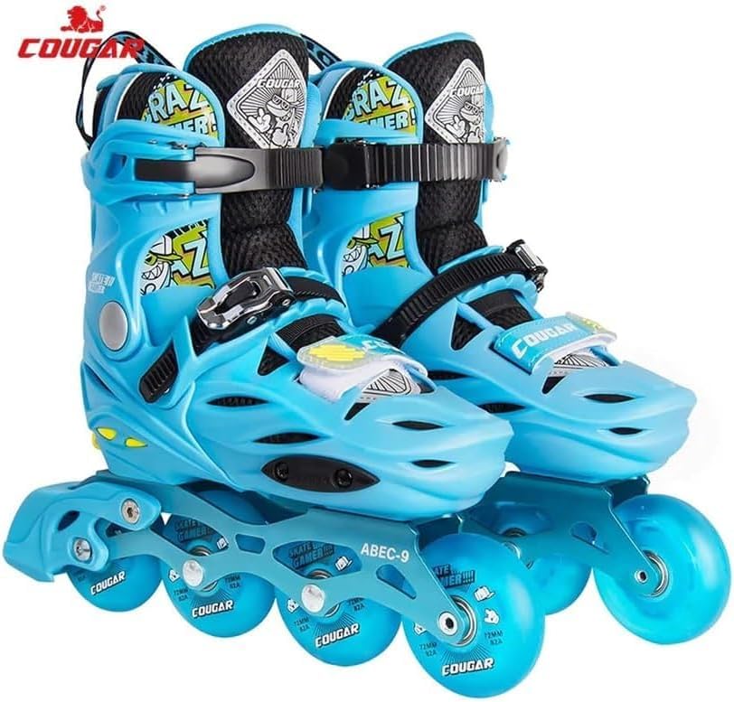 🛼 Professional inline skates by Cougar 313  – the joy of movement combined with maximum safety! Blue, size (39-42)! ⚡