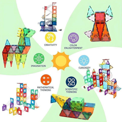 Educational Magnetic Building Blocks (97 pieces) – Boundless creativity; play and learn all at once! 🏰✨