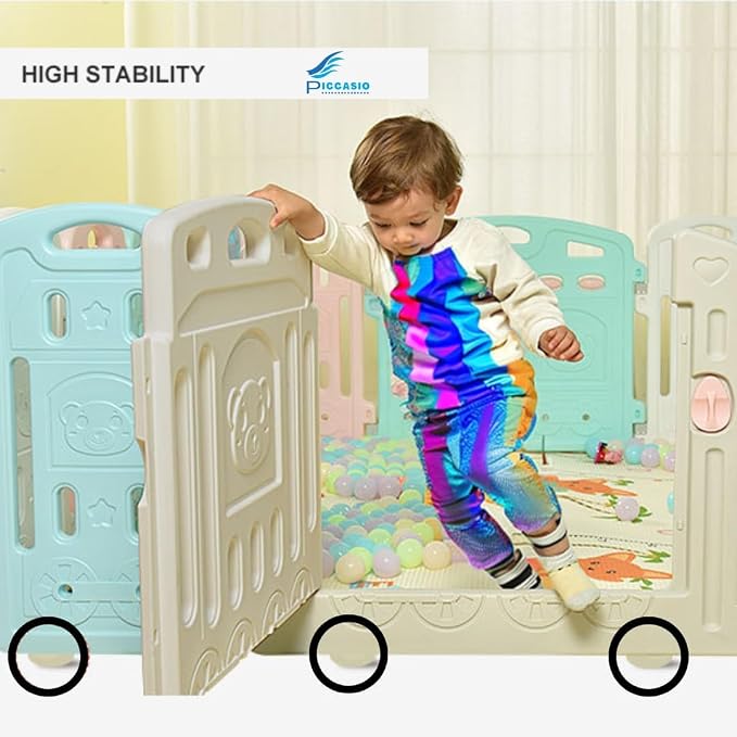 Extra Large Baby Playpen | 150 × 180 cm | Play Mat & 50 Pit Balls