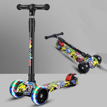 Happy Kiddo Scooter for Kids Aged 3–12: Toddler Scooter with 4 Adjustable Heights, Light-Up 3-Wheel Design, Shock-Absorbing Features, Lean-to-Steer Mechanism, and Balance Training for Children.