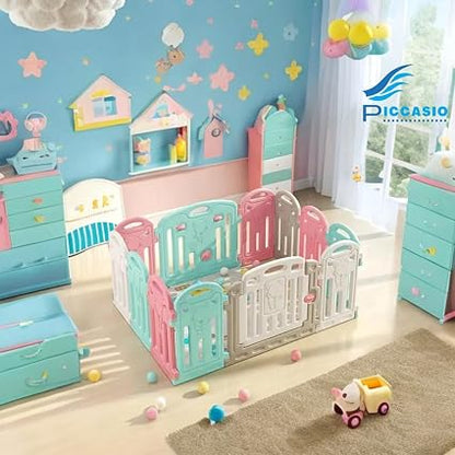 Extra Large Baby Playpen | 150 × 180 cm | Play Mat & 50 Pit Balls