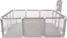Selonis Baby Playpen Big Size Playground No Balls for Kids, Grey