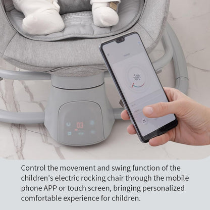 Mastela Baby for Infants Baby Bouncers with Dinner Plate 4-in-1 Adjustable backrest Bluetooth APP Usage and Control,Detachable Independent Rocking Chair