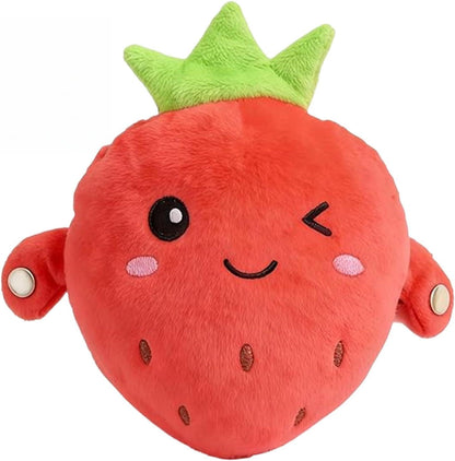 Happy Kiddo Cute Plush Toy Set (Grumpy Banana 🍌 + Laughing Strawberry 🍓) ✨