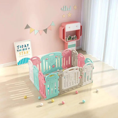 Extra Large Baby Playpen | 150 × 180 cm | Play Mat & 50 Pit Balls