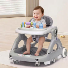 Adjustable Baby/Child Walker With Removable Music Tray And Toys-Soft Cushion-Learning Seat Suitable From 6- 18 Months_HAPPY_KIDDO_GREY