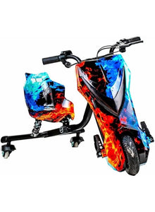 Happy Kiddo Electric Drift Scooter – Fire & Water Design: Adventure and 360-Degree Spinning Fun! 🔥❄️