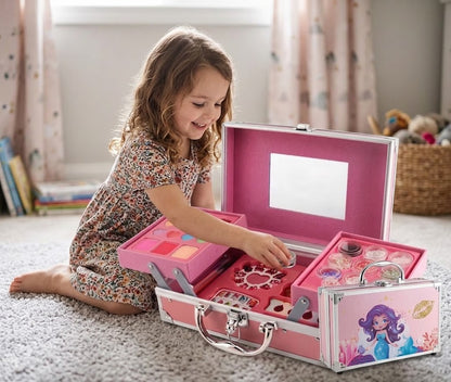 Happy Kiddo Mermaid-Themed Cosmetic and Accessory Bag – A Treat for Your Little Girl | The Perfect Gift for Your Little Princess