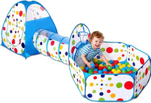 3-in-1 Kids’ Play Tent with Crawl Tunnel and Ball Pit – Foldable Play Tent for Indoor and Outdoor Use – A Fun and Safe Play Space for Boys and Girls 🌈🥳✨