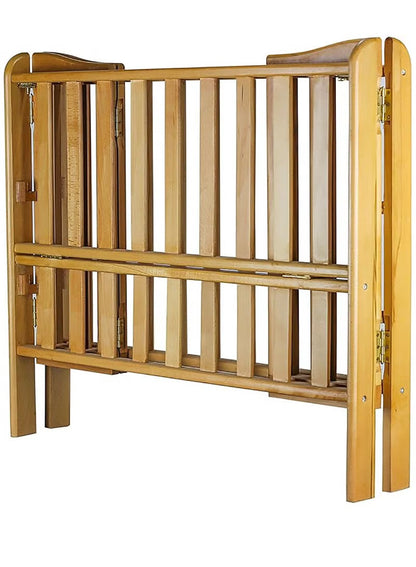 Foldable and Adjustable Wooden Baby Crib – A Practical and Safe Design for Your Baby's Comfort by Happy Kiddo