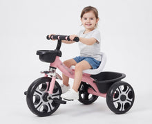 Tricycle, For 2-6 Years Old, 5-in-1 Kids Bike, Foldable, Adjustable Handle/Seat Height, Strained Bike, Children's Bicycle, BY HAPPY KIDDO (pink)