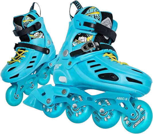 🛼 Professional inline skates by Cougar 313  – the joy of movement combined with maximum safety! Blue, size (39-42)! ⚡