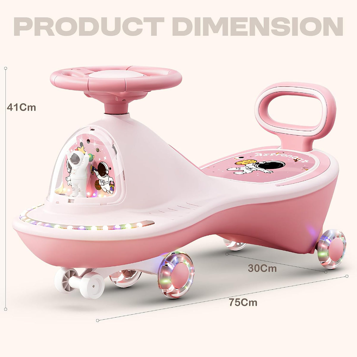 Plasma Kids  PU| Music & Backrest | 3–8 Years | Pink