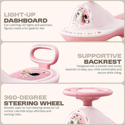Plasma Kids  PU| Music & Backrest | 3–8 Years | Pink