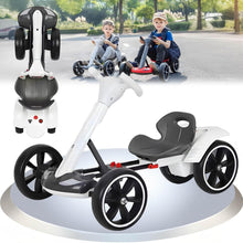 6V Foldable Electric Go Kart for Kids, Electric Ride-on Toy, Top Speed of 3 Mph, Ergonomically Adjustable Seat, EVA Wheels, with Lights and Music for Boys and Girls Aged 3-8, White