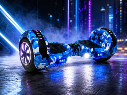 Blue Camouflage 10-Inch Smart-Balance Hoverboard – A Fun Riding Experience and Complete Safety for Kids