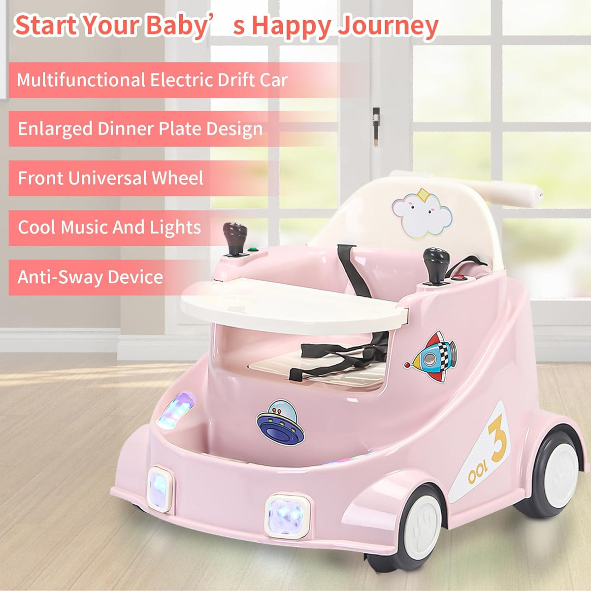 Interactive 3-in-1 Baby Walker and Ride-On Car – HAPPY KIDDO 🚗👶