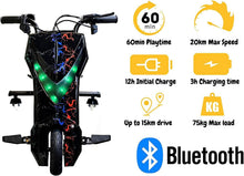 Happy Kiddo 36V 3-Wheel Electric Scooter – 3 Riding Modes, Bluetooth, Speaker, Lights, Shock-Absorbing Safety Mechanism, Speeds up to 20 km/h (Black)