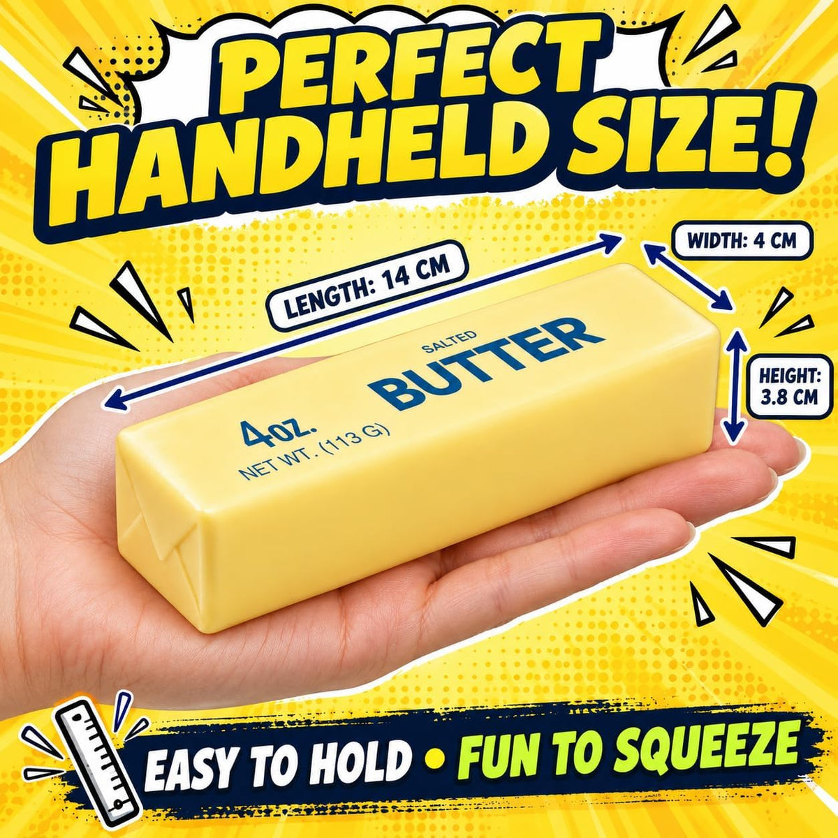 "Squishy Butter" Stress-Relief Toy – Fun Relaxation and Stress Relief for Kids and Adults by Happy Kiddo