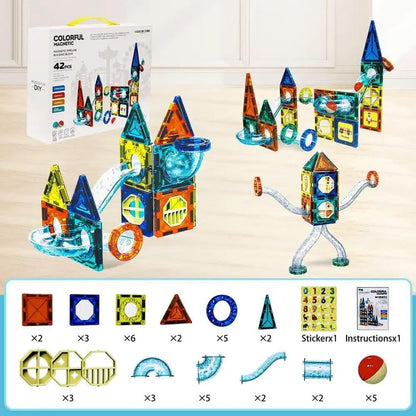 Educational Magnetic Building Blocks (97 pieces) – Boundless creativity; play and learn all at once! 🏰✨