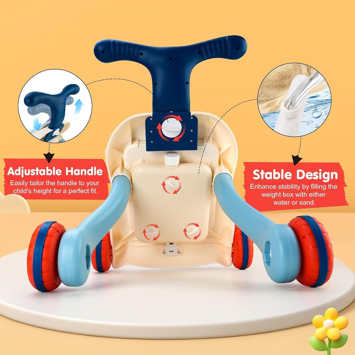 Happy Kiddo 3-in-1 Baby Walker