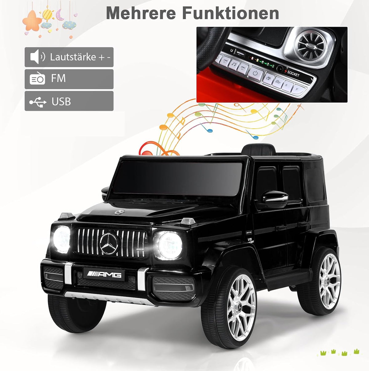 Mercedes-AMG G-Class Electric Car for Kids – Luxury and Prestige for Little Drivers BLACK ! 🚙💨✨