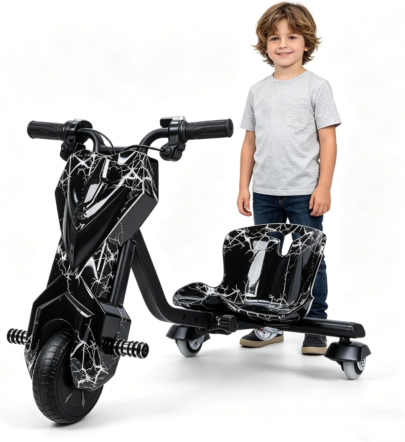 12V Electric Drift Trike | 360° Drift | Ages 8+ | Black