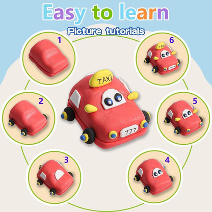 Happy Kiddo 36-Color Soft Magic Clay for Kids – Non-Toxic Modeling Clay with Sculpting Tools for Crafts and Creative Fun