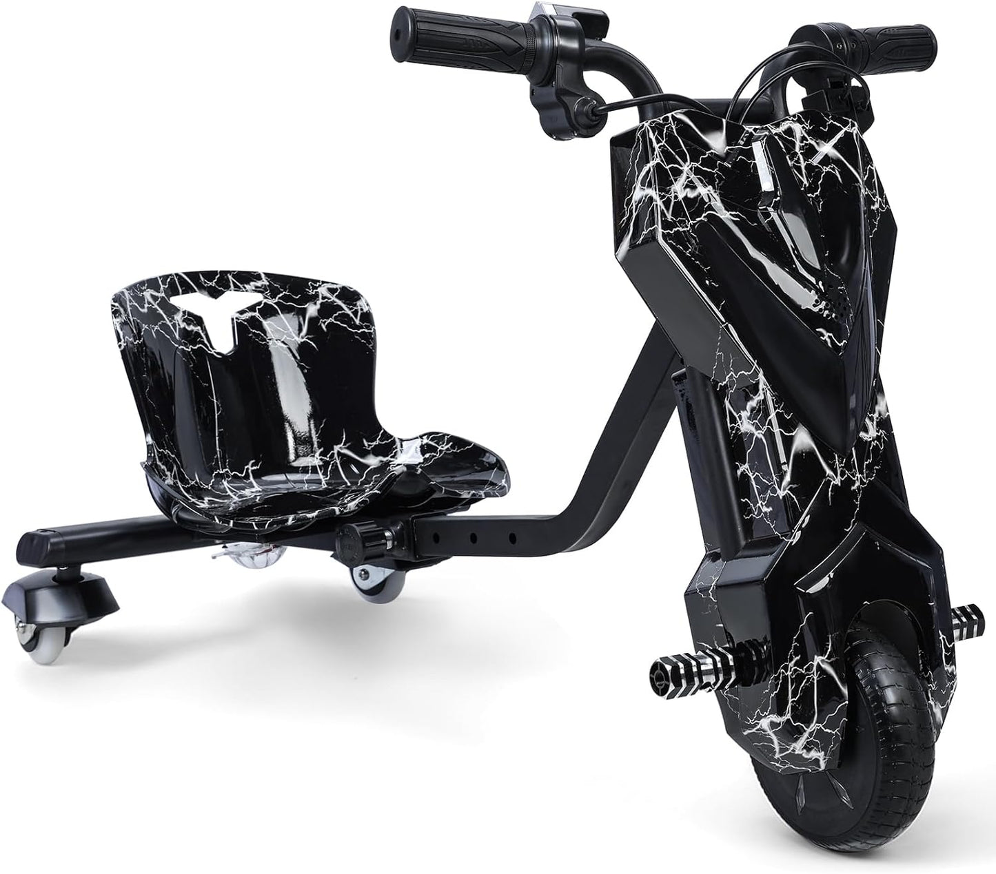 12V Electric Drift Trike | 360° Drift | Ages 8+ | Black/White
