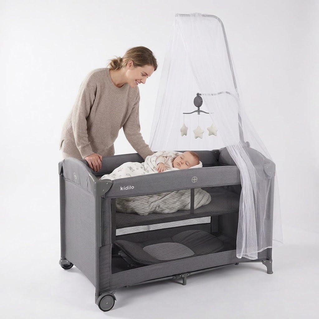 Kidlio ensures your baby’s comfort and safety right by your side all night long. We designed this smart co-sleeper specifically to give every mother peace of mind regarding her little one! 👶✨