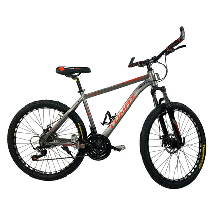 Tomax 26-inch bike – disc brakes and front suspension for a comfortable and safe ride .Gray