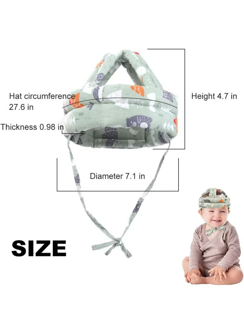 Baby Head Protection Helmet Anti-Collision Padded Safety Hat Adjustable for Crawling Walking