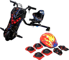 Happy Kiddo 36V 3-Wheel Electric Scooter – 3 Riding Modes, Bluetooth, Speaker, Lights, Shock-Absorbing Safety Mechanism, Speeds up to 20 km/h (Black)