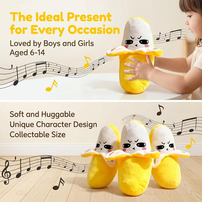 Interactive Musical Sensory Banana Toy for Babies – Soft Plush Toy with Sounds – Educational Sensory Activity Toy – Fun Birthday Gift from Happy Kiddo (Banana)