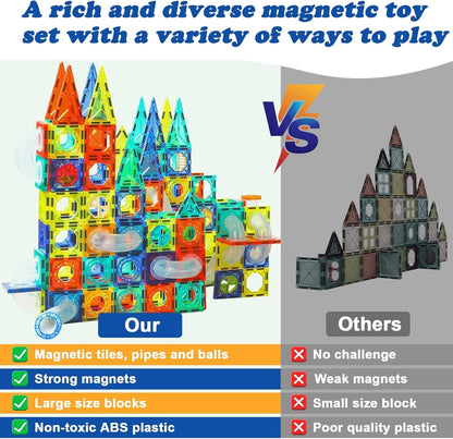 Educational Magnetic Building Blocks (42 pieces) – Boundless creativity; play and learn all at once! 🏰✨