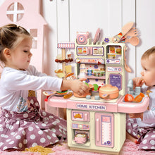 Happy Kiddo 36-Piece Kids' Kitchen Playset | Pretend Cooking Toys | Pink