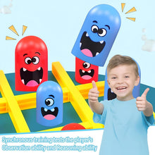 Interactive Tic-Tac-Toe game for kids featuring a colorful monster design—a fun game that boosts intelligence and critical thinking while developing concentration skills. Make your child's playtime full of fun with Happy Kiddo.