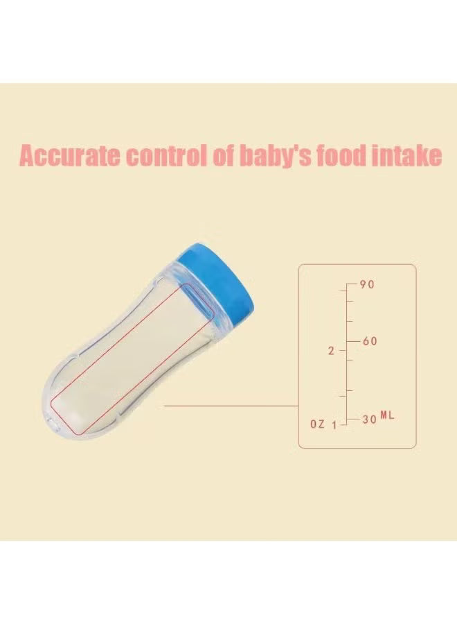 Silicone Baby Spoon Feeder Bottle – Squeeze Feeding Bottle for Purees & Cereal – BPA Free – 90ml – From 6 Months+