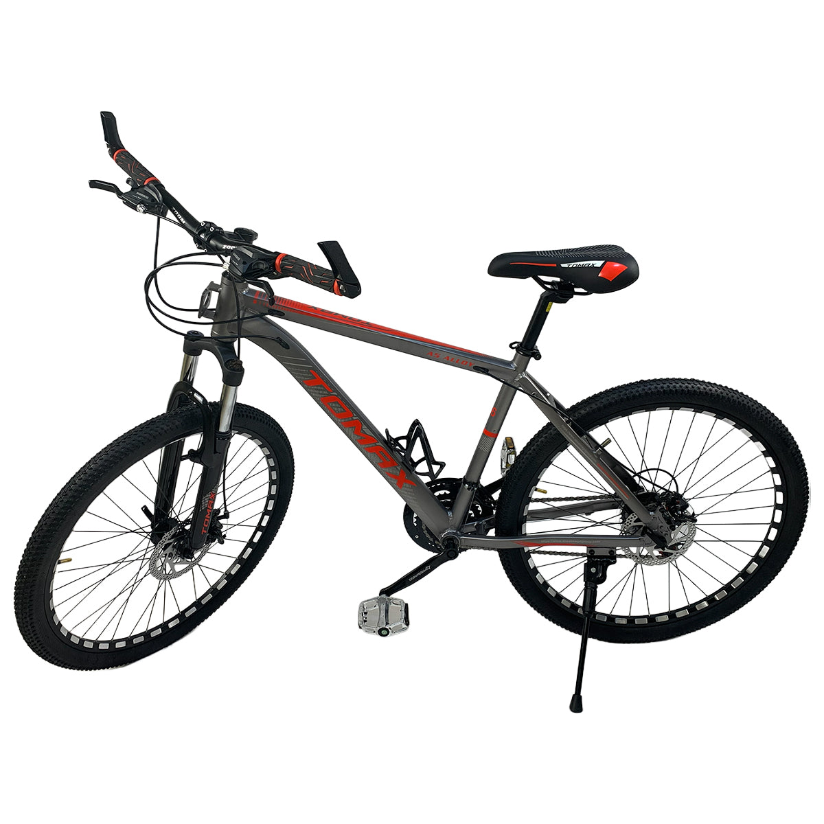 Tomax 26-inch bike – disc brakes and front suspension for a comfortable and safe ride .Gray