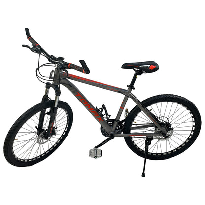 Tomax 26-inch bike – disc brakes and front suspension for a comfortable and safe ride .Gray